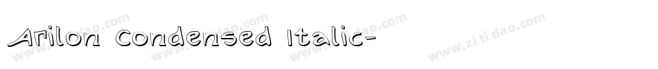 Arilon Condensed Italic字体转换
